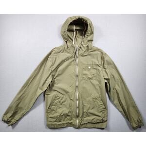 Orginial Penguin Lightweight Jacket Full Zip With Hood Womens Size Large Green